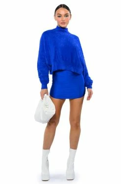 THE MOMENT MINI SKIRT IN BLUE 13 THE MOMENT MINI SKIRT IN BLUE -AKIRA store the moment mini skirt in blue royal blue 5 5 c1 c1