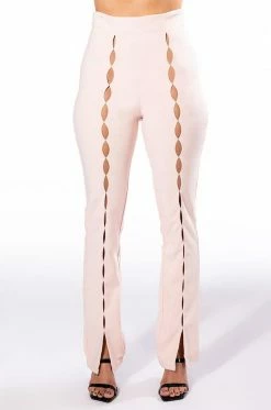 TINO SMALL KEYHOLE TROUSER 13 TINO SMALL KEYHOLE TROUSER -AKIRA store tino small keyhole trouser light pink 5 5 c1