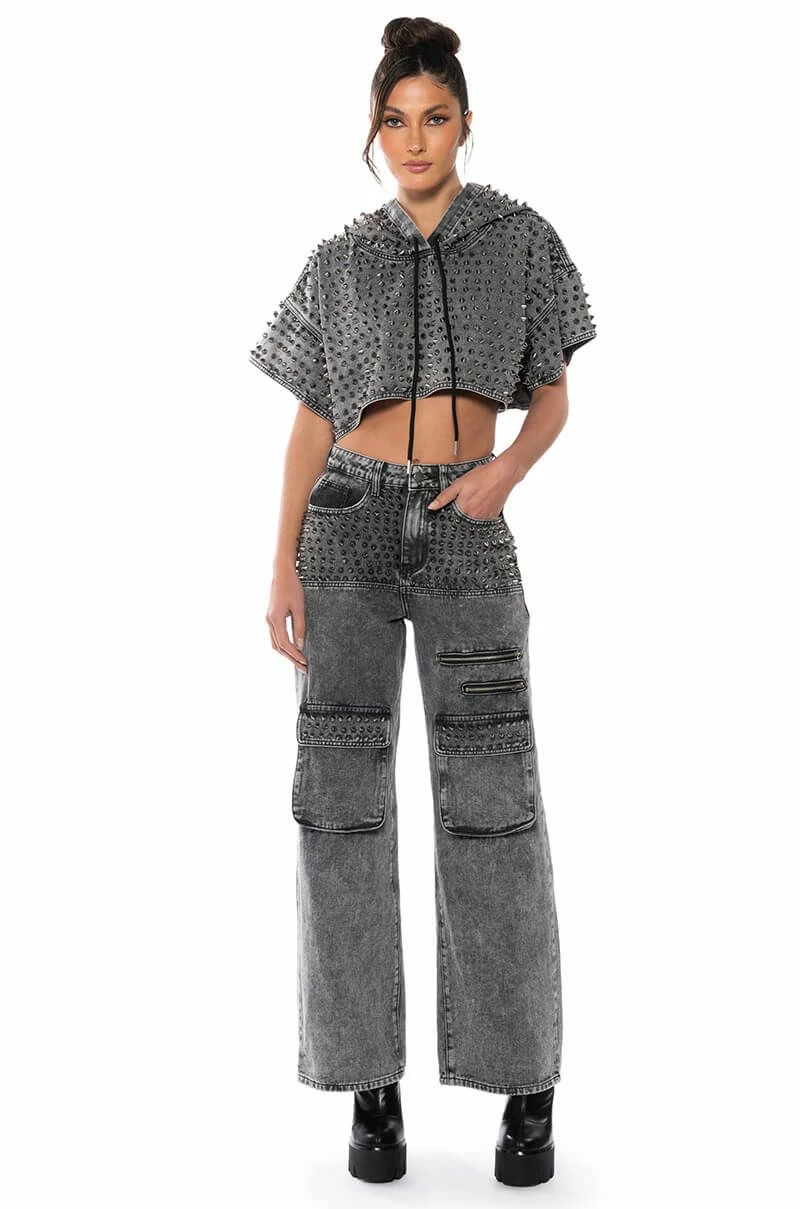 TURN IT UP SHORT SLEEVE PULLOVER HOODIE - Image 2