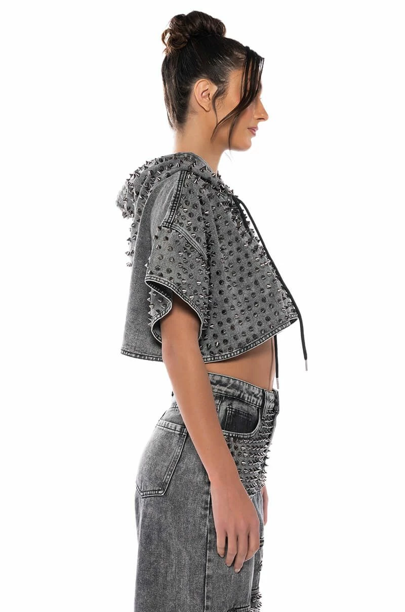 TURN IT UP SHORT SLEEVE PULLOVER HOODIE - Image 4