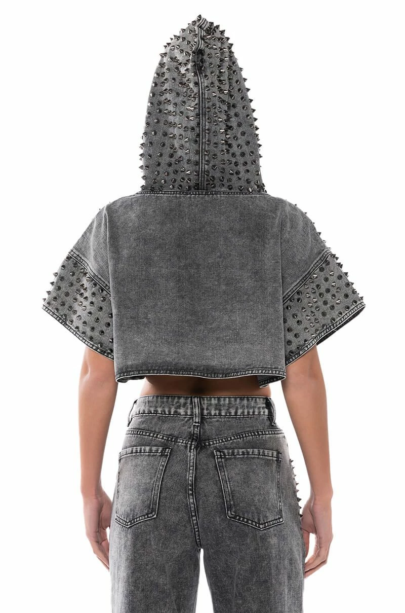 TURN IT UP SHORT SLEEVE PULLOVER HOODIE - Image 5