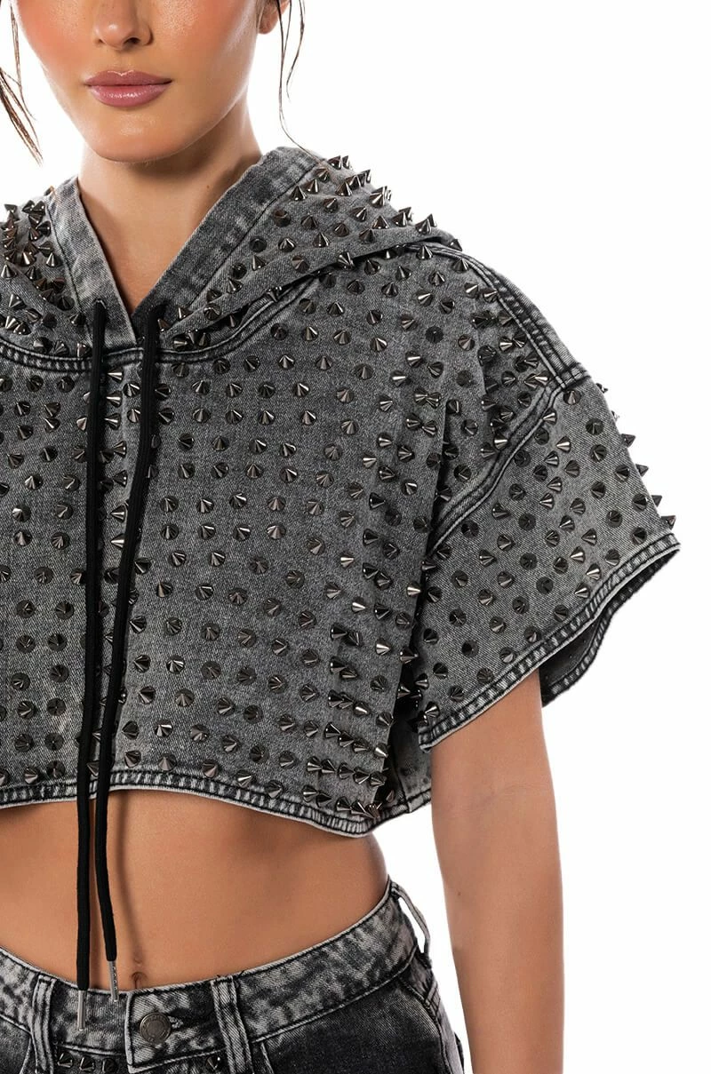 TURN IT UP SHORT SLEEVE PULLOVER HOODIE - Image 6