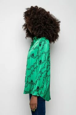 WHAT'S NEW BUTTON UP BLOUSE 12 WHAT'S NEW BUTTON UP BLOUSE -AKIRA store whats new button up blouse green multi 5 5