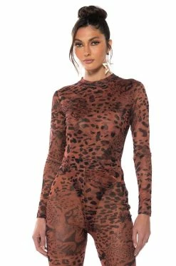 WILD CHEETAH PRINT LONGSLEEVE BODYSUIT